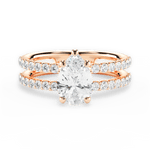 Christie Pear Cut Lab Grown Diamond 18Kt Rose Gold Engagement Ring
