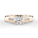 Brittany Cushion Cut Lab Grown Diamond 18Kt Rose Gold Engagement Ring