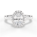 Fiona Oval Cut Lab Grown Diamond 18Kt White Gold Engagement Ring