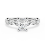 Edith Radiant Cut Lab Grown Diamond 18Kt White Gold Engagement Ring