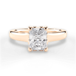 Carol Radiant Cut Lab Grown Diamond 18Kt Rose Gold Engagement Ring