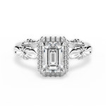 Erica Emerald Cut Lab Grown Diamond 18Kt White Gold Engagement Ring