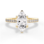 Gilda Marquise Cut Lab Grown Diamond 18Kt Yellow Gold Engagement Ring