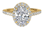 Kathleen Oval Cut Lab Grown Diamond 18Kt Yellow Gold Engagement Ring