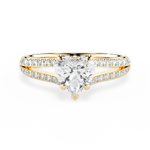 Kendra Heart Cut Lab Grown Diamond 18Kt Yellow Gold Engagement Ring
