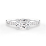 Diane Oval Cut Lab Grown Diamond 14Kt White Gold Engagement Ring