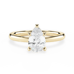 Angela Pear Cut Lab Grown Diamond 18Kt Yellow Gold Engagement Ring