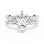 Christie Marquise Cut Lab Grown Diamond 18Kt White Gold Engagement Ring