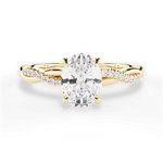 Charlotte Oval Cut Lab Grown Diamond 18Kt Yellow Gold Engagement Ring