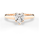 Carrie Heart Cut Lab Grown Diamond 18Kt Rose Gold Engagement Ring