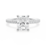 Janice Radiant Cut Lab Grown Diamond 18Kt White Gold Engagement Ring