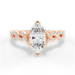 Justine Marquise Cut Lab Grown Diamond 18Kt Rose Gold Engagement Ring