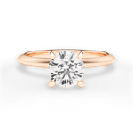 Casey Round Cut Lab Grown Diamond 18Kt Rose Gold Engagement Ring
