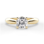 Dolores Cushion Cut Lab Grown Diamond 18Kt Yellow Gold Engagement Ring