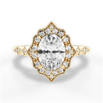 Julie Oval Cut Lab Grown Diamond 18Kt Yellow Gold Engagement Ring