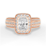 Madison Radiant Cut Lab Grown Diamond 18Kt Rose Gold Engagement Ring