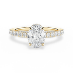 Laura Oval Cut Lab Grown Diamond 18Kt Yellow Gold Engagement Ring
