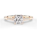 Christina Cushion Cut Lab Grown Diamond 18Kt Rose Gold Engagement Ring