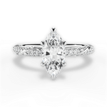 Gloria Marquise Cut Lab Grown Diamond 18Kt White Gold Engagement Ring