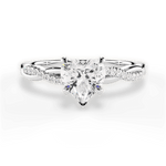 Charlotte Heart Cut Lab Grown Diamond 14Kt White Gold Engagement Ring