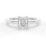 Bridget Radiant Cut Lab Grown Diamond 18Kt White Gold Engagement Ring