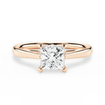 Angie Princess Cut Lab Grown Diamond 18Kt Rose Gold Engagement Ring