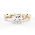 Elise Heart Cut Lab Grown Diamond 18Kt Yellow Gold Engagement Ring