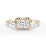 Kara Radiant Cut Lab Grown Diamond 18Kt Yellow Gold Engagement Ring