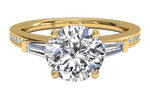 Katie Round Cut Lab Grown Diamond 18Kt Yellow Gold Engagement Ring