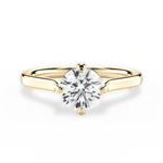 Bernadette Round Cut Lab Grown Diamond 18Kt Yellow Gold Engagement Ring