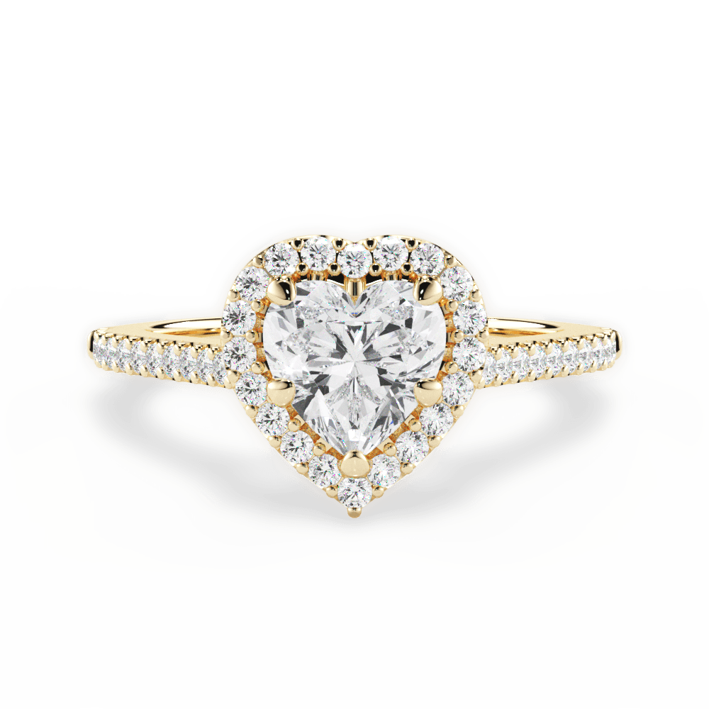 Jeanne Heart Cut Lab Grown Diamond 18Kt Yellow Gold Engagement Ring