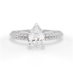 Gail Pear Cut Lab Grown Diamond Platinum Engagement Ring