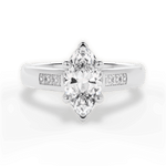 Brittany Marquise Cut Lab Grown Diamond 18Kt White Gold Engagement Ring