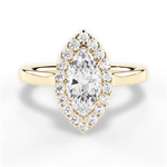 Fiona Marquise Cut Lab Grown Diamond 18Kt Yellow Gold Engagement Ring