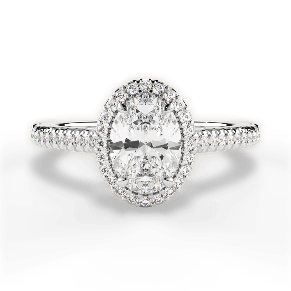 Jenny Oval Cut Lab Grown Diamond 14Kt White Gold Engagement Ring