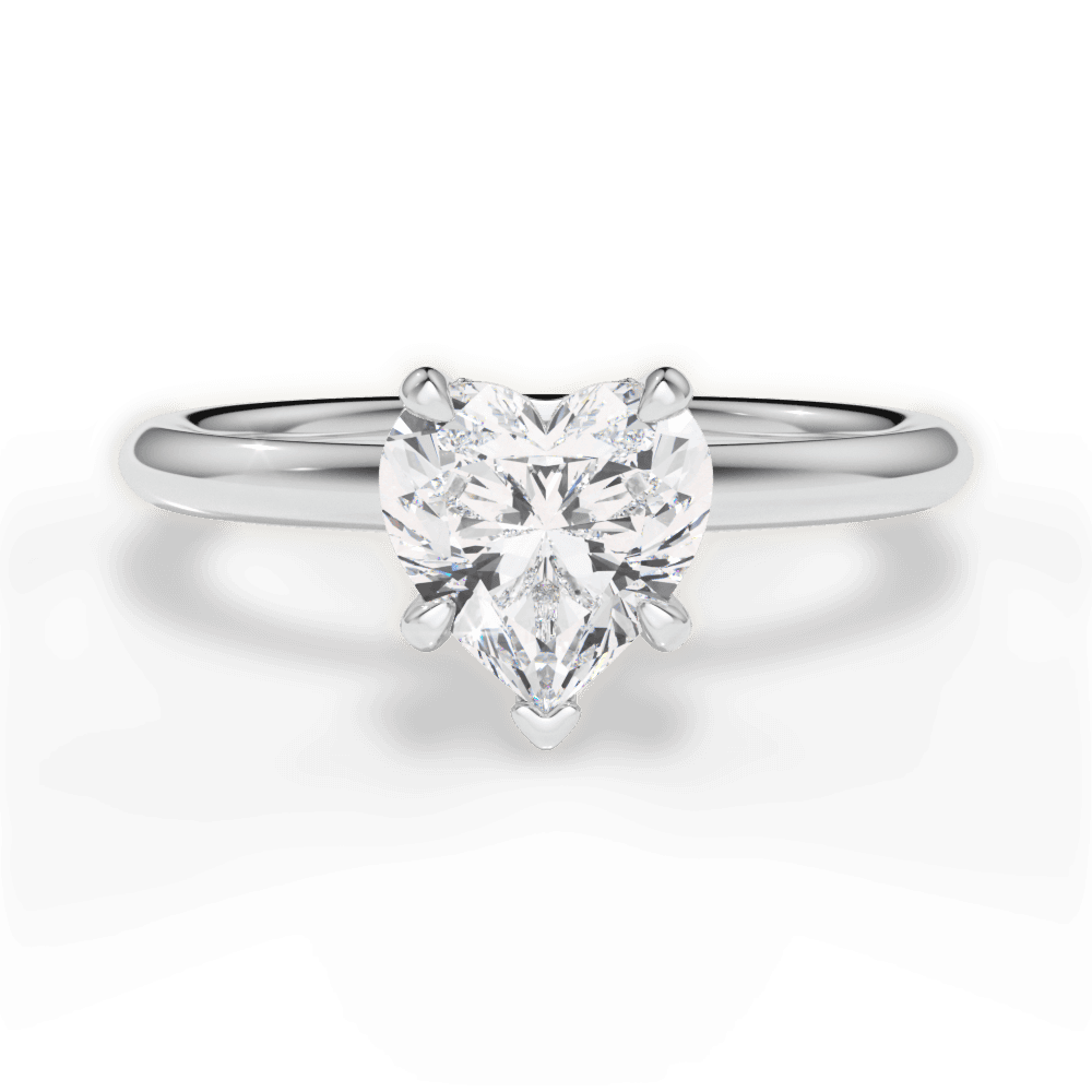 Brenda Heart Cut Lab Grown Diamond 18Kt White Gold Engagement Ring