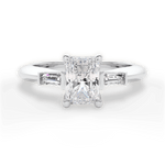 Emily Radiant Cut Lab Grown Diamond Platinum Engagement Ring