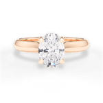 Beth Oval Cut Lab Grown Diamond 18Kt Rose Gold Engagement Ring