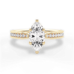 Katelyn Marquise Cut Lab Grown Diamond 18Kt Yellow Gold Engagement Ring