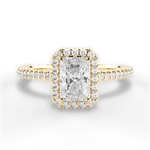 Joanne Radiant Cut Lab Grown Diamond 18Kt Yellow Gold Engagement Ring