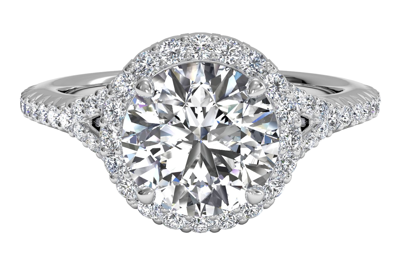 Judy Round Cut Lab Grown Diamond Platinum Engagement Ring