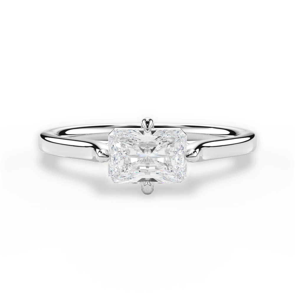 Bernadette Radiant Cut Lab Grown Diamond Platinum Engagement Ring