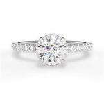 Isabella Round Cut Lab Grown Diamond Platinum Engagement Ring