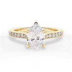 Gilda Pear Cut Lab Grown Diamond 18Kt Yellow Gold Engagement Ring