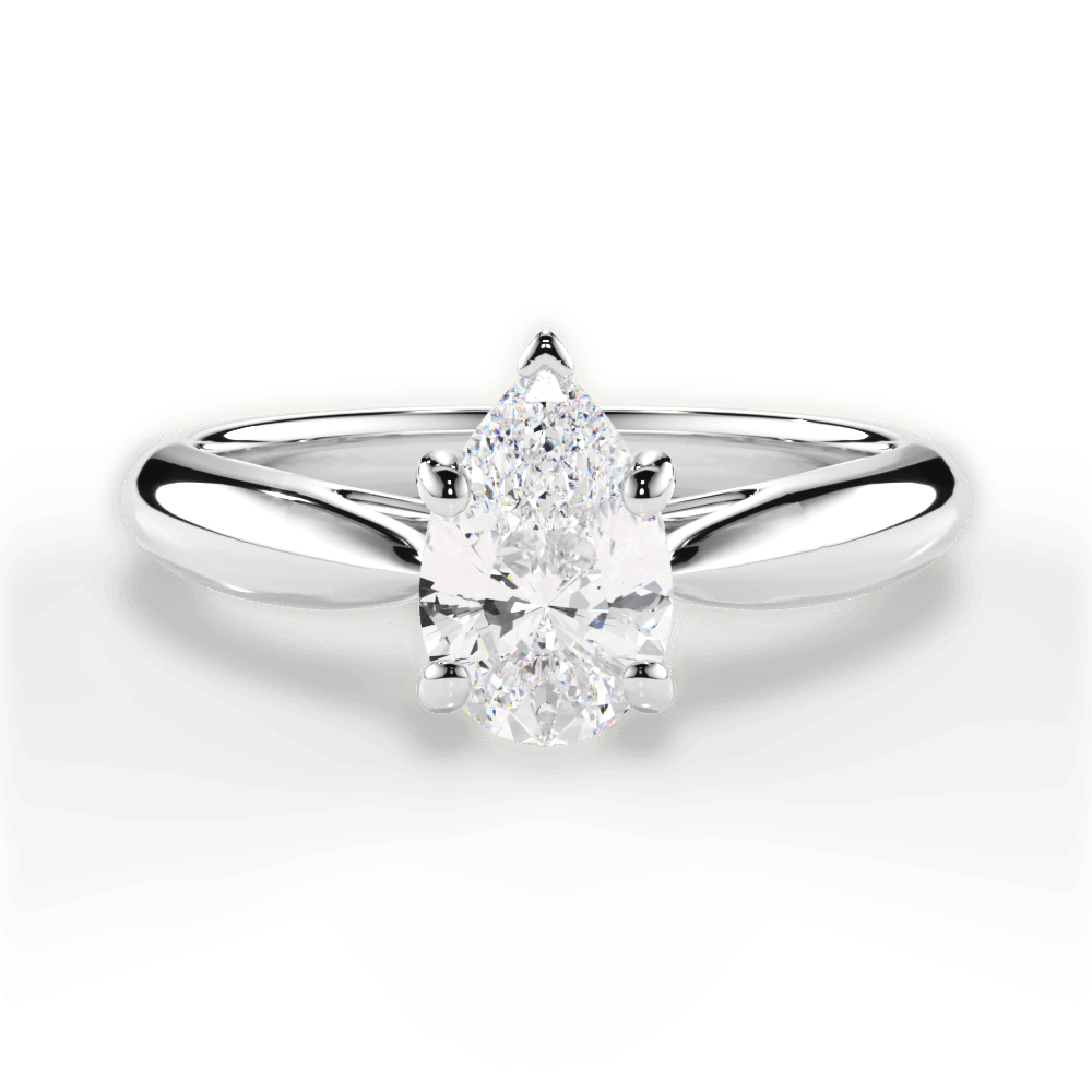 Amy Pear Cut Lab Grown Diamond Platinum Engagement Ring