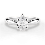 Amy Pear Cut Lab Grown Diamond 18Kt White Gold Engagement Ring