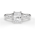 Isabel Radiant Cut Lab Grown Diamond 18Kt White Gold Engagement Ring