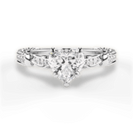 Gabriela Heart Cut Lab Grown Diamond Platinum Engagement Ring