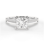 Denise Princess Cut Lab Grown Diamond Platinum Engagement Ring