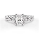 Justine Radiant Cut Lab Grown Diamond 14Kt White Gold Engagement Ring
